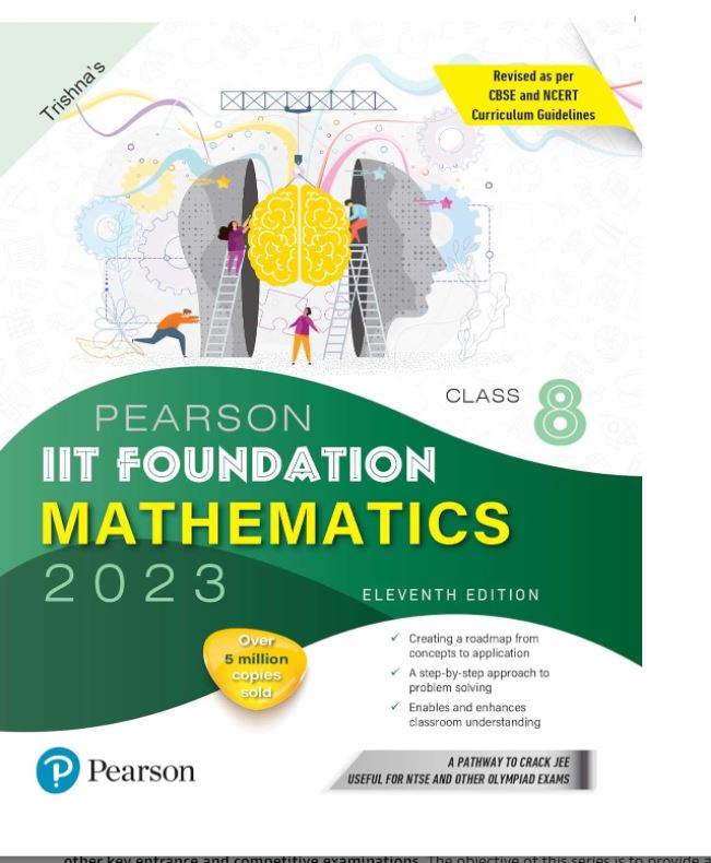 Pearson IIT Foundation Mathematics Class 8, Revised as per CBSE and NCERT Curriculum Guidelines with Includes Active App -To gauge Self Preparation - 11th Edition 2023